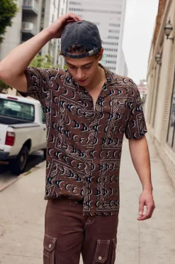Crescent Moon Print Shirt