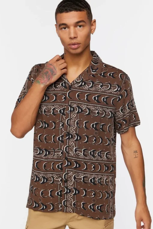 Crescent Moon Print Shirt