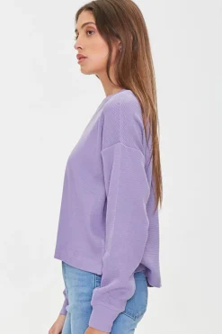 Crew Drop-Sleeve Crop Top