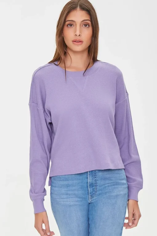 Crew Drop-Sleeve Crop Top