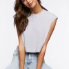 Crew Neck Cap-Sleeve Tee