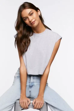 Crew Neck Cap-Sleeve Tee
