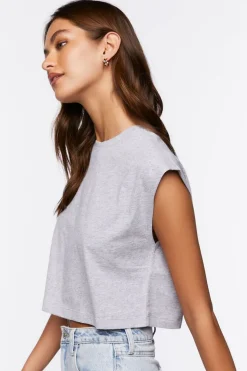 Crew Neck Cap-Sleeve Tee