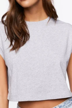 Crew Neck Cap-Sleeve Tee