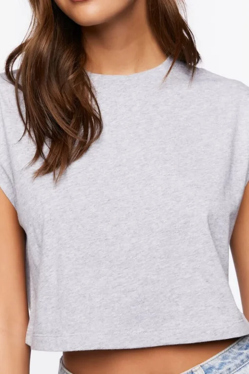 Crew Neck Cap-Sleeve Tee