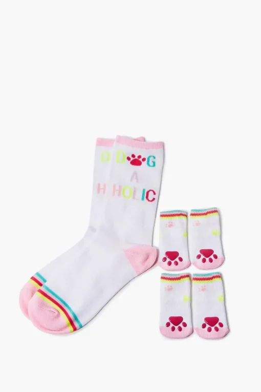 Crew Socks & Dog Socks Set