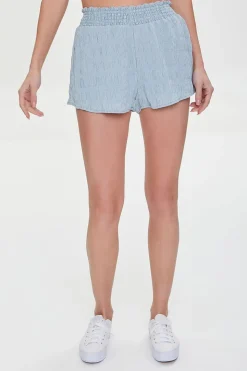 Crinkled Smocked Shorts