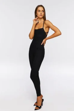 Crisscross Lace-Up Jumpsuit