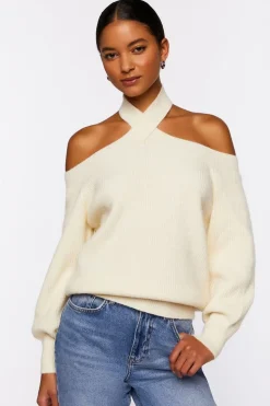 Crisscross Off-The-Shoulder Sweater