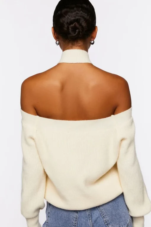 Crisscross Off-The-Shoulder Sweater