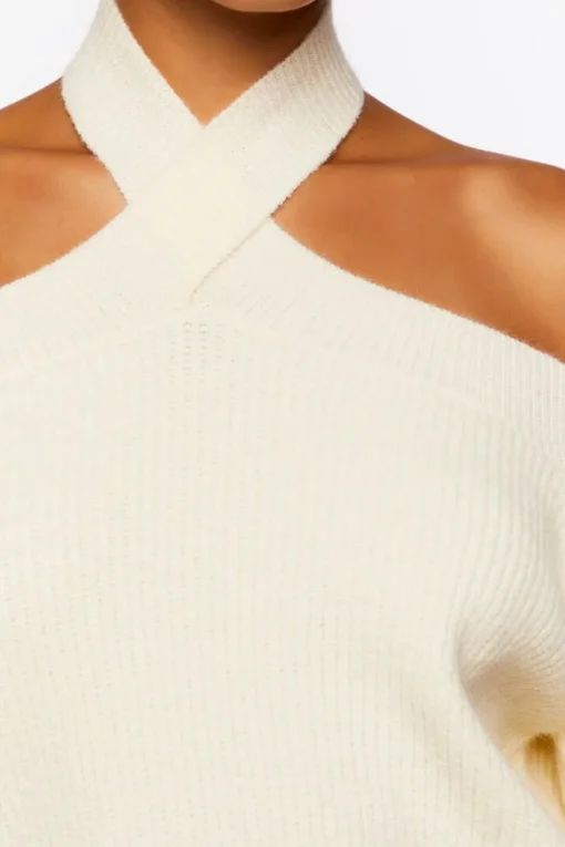 Crisscross Off-The-Shoulder Sweater