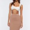 Crisscross Wraparound Midi Skirt