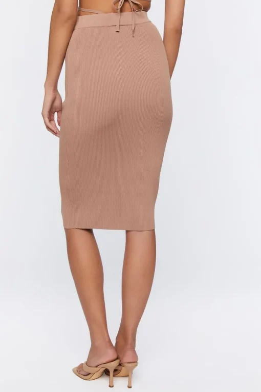 Crisscross Wraparound Midi Skirt