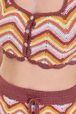 Crochet Chevron Crop Top