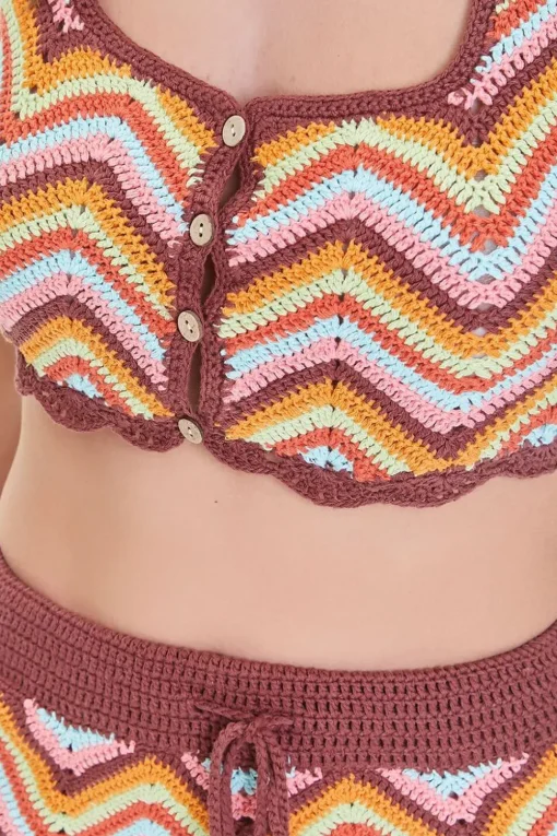 Crochet Chevron Crop Top