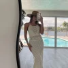 Crochet Halter Midi Dress
