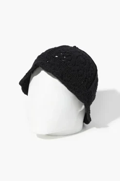 Crochet Scalloped-Trim Bucket Hat