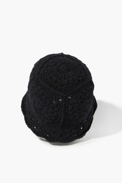 Crochet Scalloped-Trim Bucket Hat