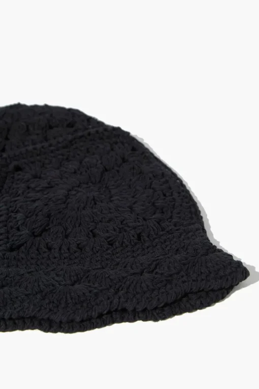 Crochet Scalloped-Trim Bucket Hat