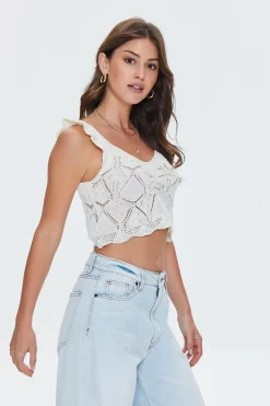 Crochet Sweater-Knit Crop Top