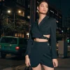 Cropped Blazer & Mini Skirt Set