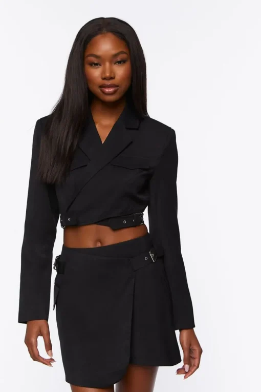 Cropped Blazer & Mini Skirt Set