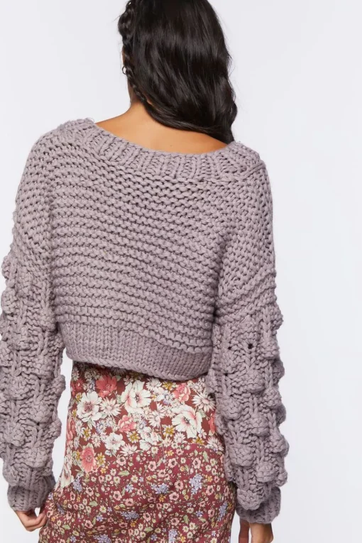 Cropped Chunky Knit Sweater