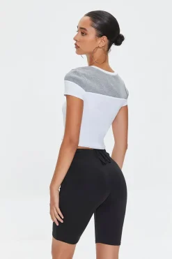 Cropped Colorblock Tee