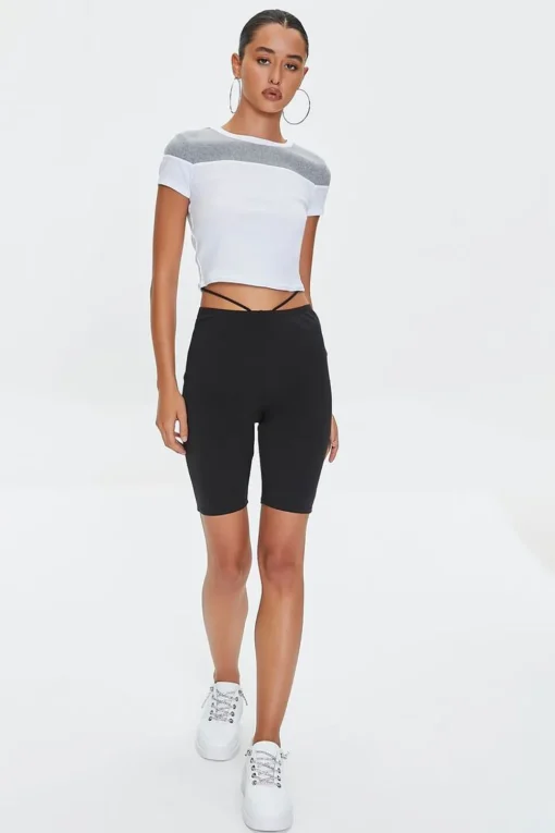 Cropped Colorblock Tee