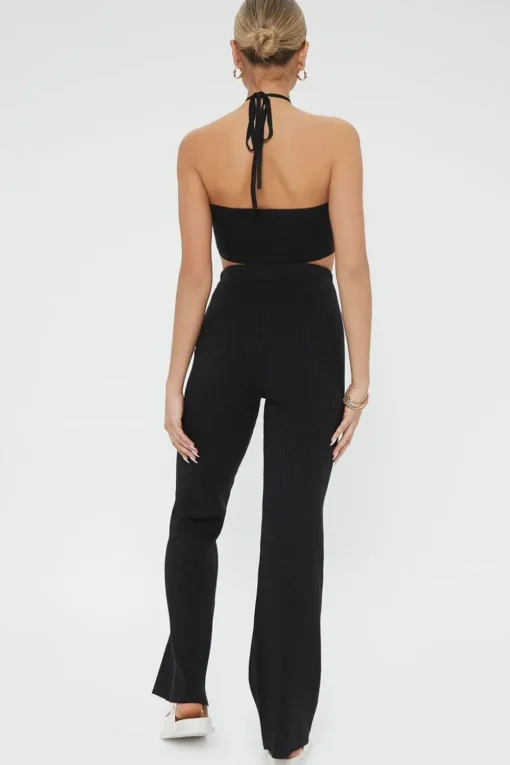 Cropped Halter Top & Pants Set