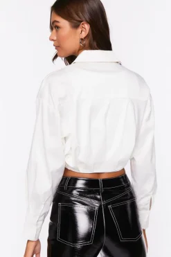 Cropped Long-Sleeve Shirt