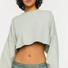Cropped Long-Sleeve Tee