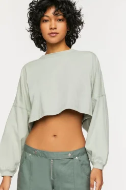 Cropped Long-Sleeve Tee