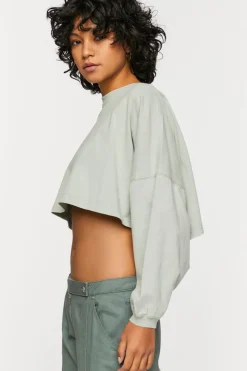Cropped Long-Sleeve Tee