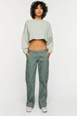 Cropped Long-Sleeve Tee