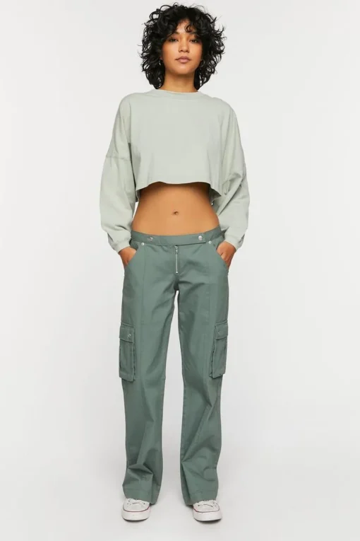 Cropped Long-Sleeve Tee