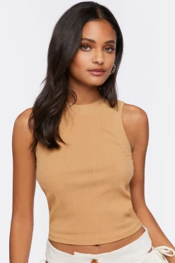 Cropped Rib-Knit Tank Top