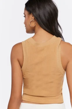 Cropped Rib-Knit Tank Top