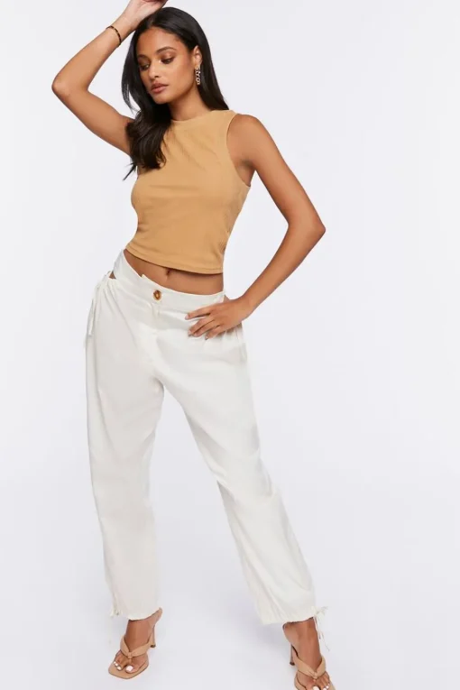 Cropped Rib-Knit Tank Top