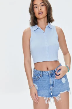 Cropped Sleeveless Shirt