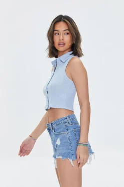 Cropped Sleeveless Shirt