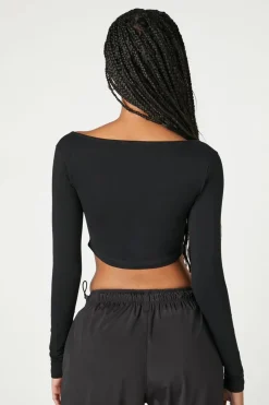 Cropped V-Hem Top