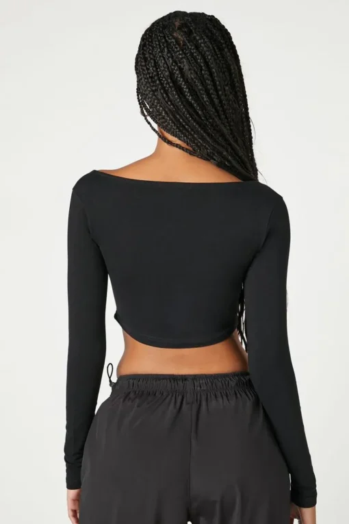Cropped V-Hem Top