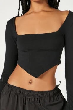 Cropped V-Hem Top