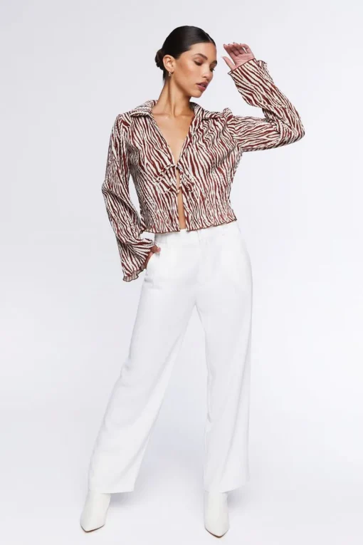 Cropped Wide-Leg Trousers