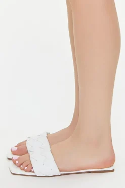 Crosshatch Faux Leather Sandals