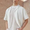 Cuban Collar Linen-Blend Shirt