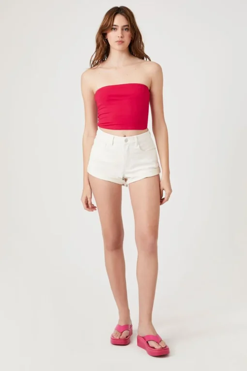 Cuffed Corduroy Shorts