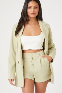 Cuffed High-Rise Shorts