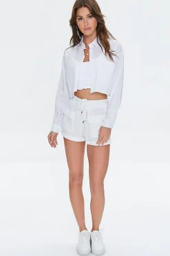 Cuffed High-Rise Shorts